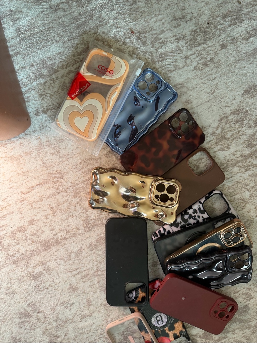 Assorted Blue and Gold Phone Case - Compatible Cell Phone Accessory